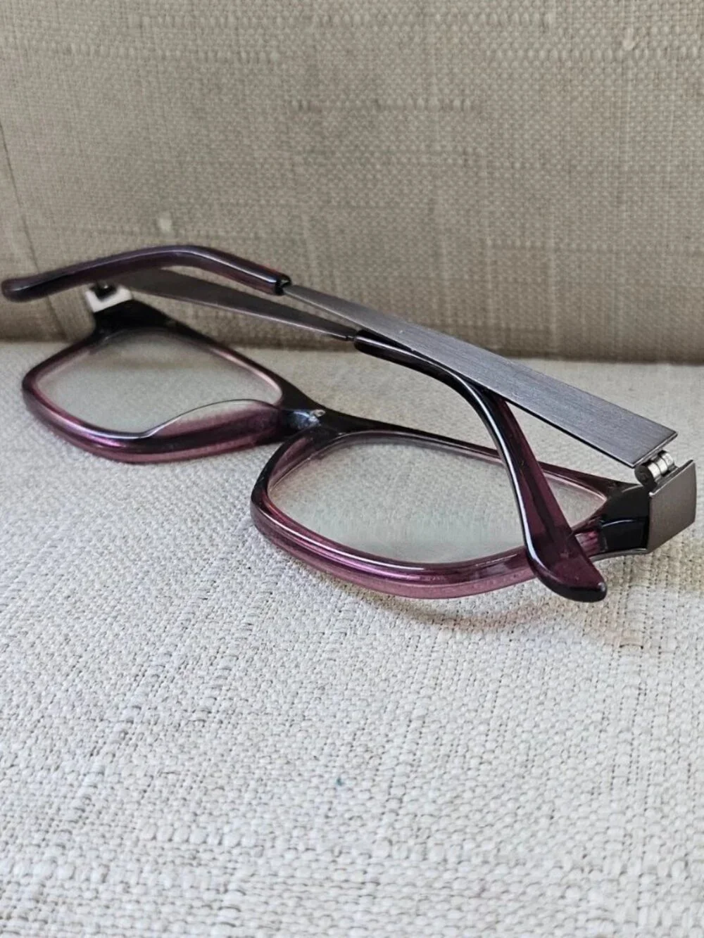 Vintage See Women Eyeglasses Frame Red/Gunmetal Tone Eyewear SEE5364 Glasses